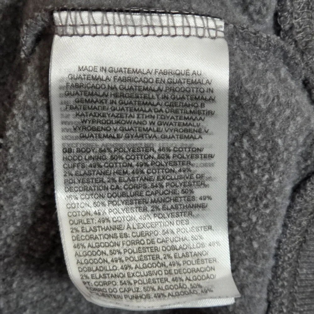 The North Face Pullover Hoodie Mens Large Grey 1966 Graphic Circular Design Logo